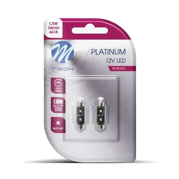 Nedsatt pris Lampa C5W/C10W 36mm LED 6000K (Platinum)