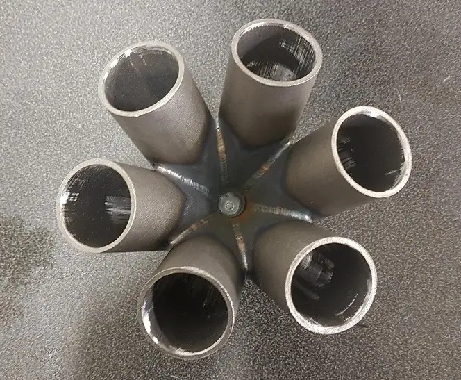 Kollektor 6 cylindrar rund stål Reapris