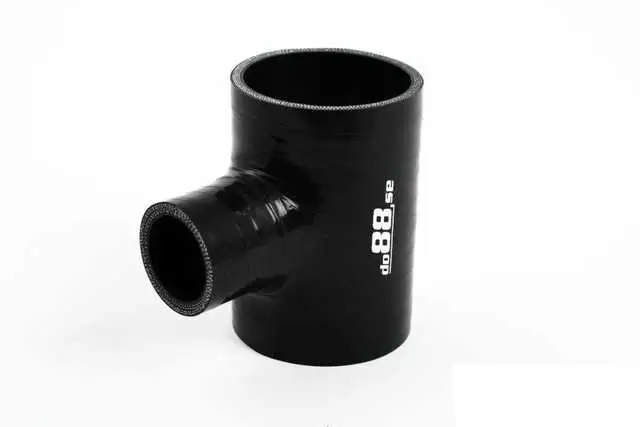 Billigare Silikonslang Svart T 2,5‘‘ + 1‘‘ (63mm+25mm)