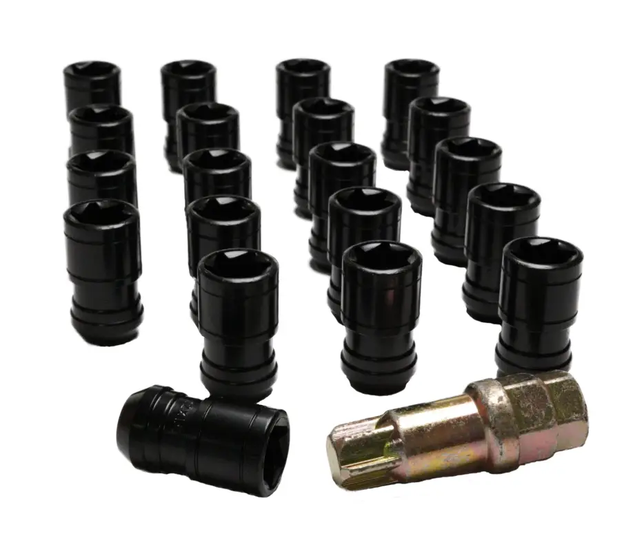 Fynd Hjulmutter Kit med låshylsa Svart M12x1,25