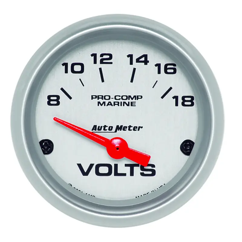2-1/16" Voltmätare, 8-18V, MARINE SILVER ULTRA-LITE Köp nu