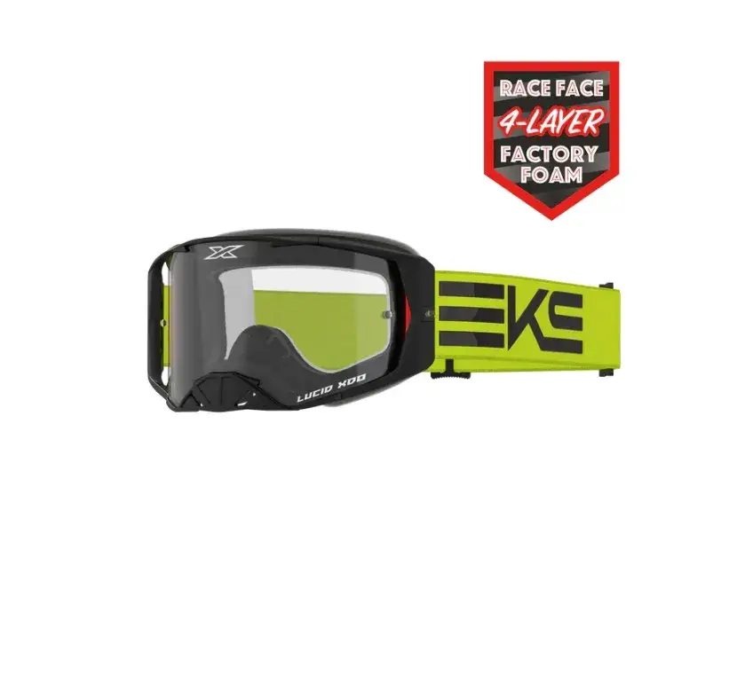 Nedsatt pris EKS Lucid Race Face Gul Flo Glasögon Klar Lins