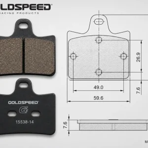 Expressleverans Bromsbelägg PCR Goldspeed – 15538-14
