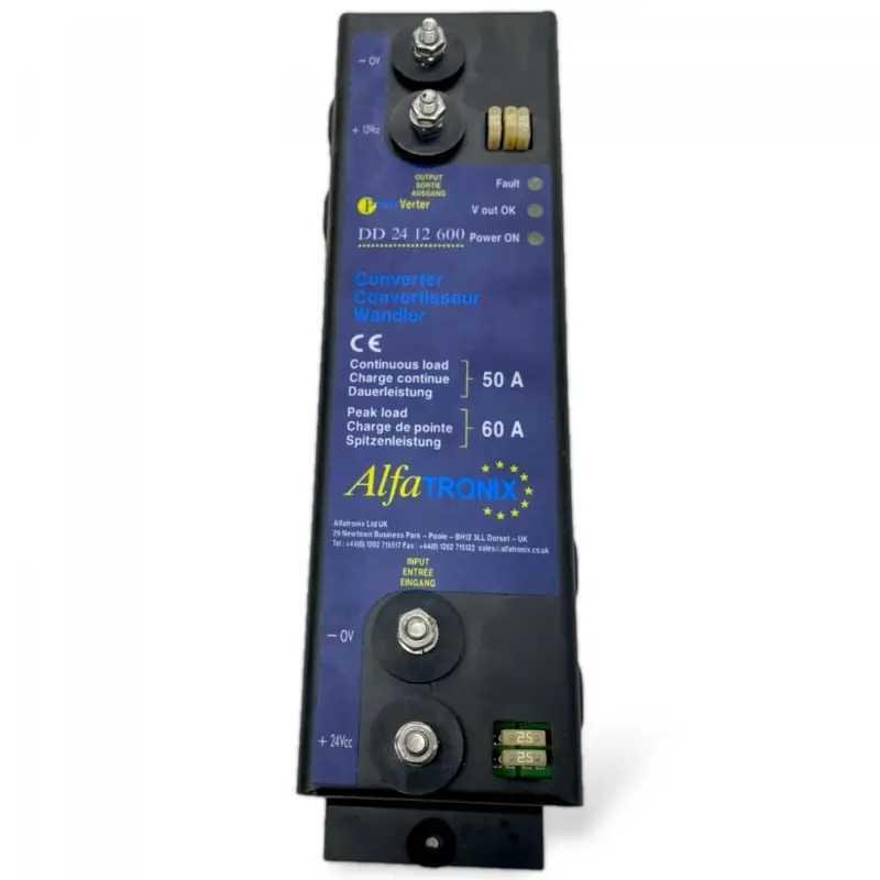 0000006064 Spänningsomvandlare Voltage Converter SOLARIS PV50S DD.24.12.600 DD24-12 0000-006-064 Urbino, Alpino, Vacanza (1999-) ALFATRONIX Reapris