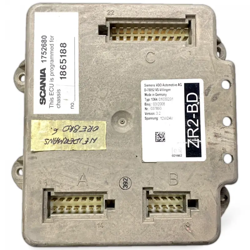 Nyhet 1752680 ZR2 styrdon SCANIA 1854598 1854954 K-Series (2016-) SIEMENS VDO AUTOMOTIVE AG